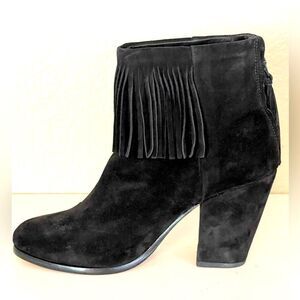 Rag & Bone Newbury black suede fringe bootie. 8